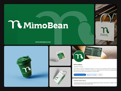 Mimo Bean: Sprouting smiles, one bean at a time! branding graphic design illustration j24v6 logo mockup