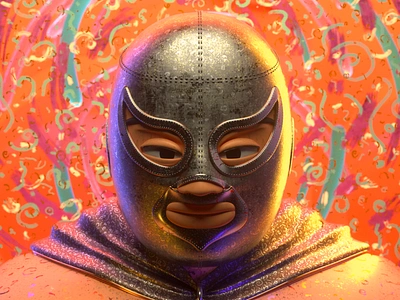 El Santo 3d 3dart 3dillustration animation c4d character design elsanto illustration lucha luchador luchalibre mexico render vago3d