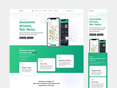 Web Design · Curb Homepage