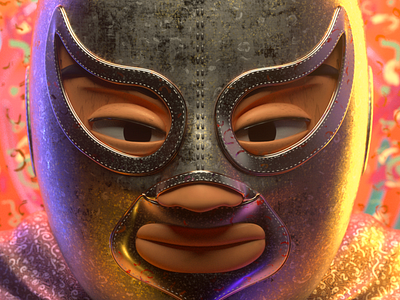 El Santo 3d 3dart 3dcharacter 3dillustration animation c4d character design illustration lucha luchalibre mexico render santo vago3d