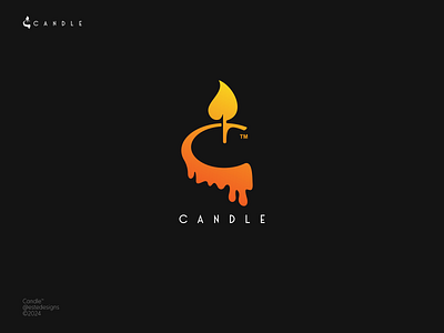 Candle™ Logo Idea! branding business c candle company design fire graphic design icon illustration letter logo logo folio logo idea logo inspirations logotype symbol vector