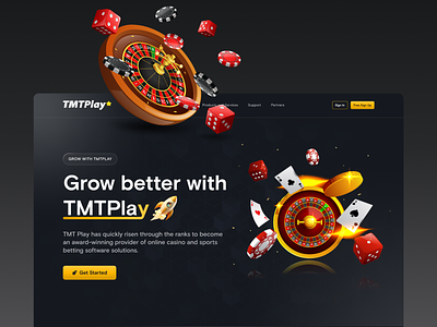 Casino Website Design branding casino casino game website casino website figma gabling game ui games gaming graphic design home page illustration logo ui ui design web design website design