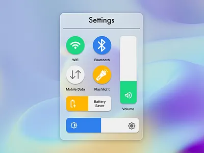 Settings Daily UI #007 3d daily ui figma glassmorphishm graphic design settings ui