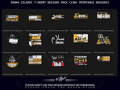 Dawah Islamic T-Shirt Designs Pack (130+ Printable Designs) graphic design islamic visual communication