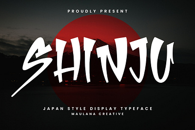Shinju Display Japanese Handmade Font Typeface animation awesome branding font fonts graphic design japan font japanese font logo nostalgic