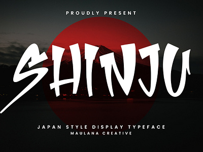 Shinju Display Japanese Handmade Font Typeface animation awesome branding font fonts graphic design japan font japanese font logo nostalgic