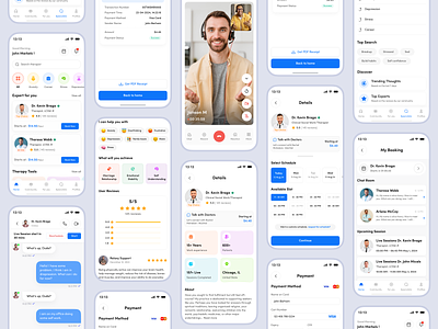 Mental Health Mobile App app design artiflow doctors mobile app halal halal design medical meditation mental doctor mental health mental health application mental health care app mental health mobile ios app mental health support platform online therapist therapist therapist support therapy mental health uiux design uiux for mental health app