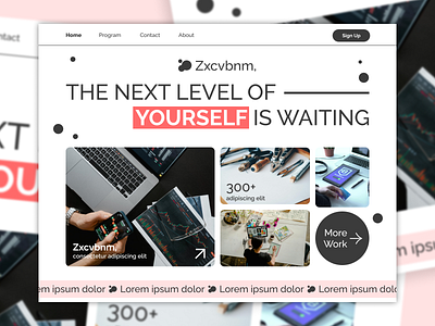 Zxcvbnm, - Web Design design landingpage logo red ui ui ux ux webdesign white