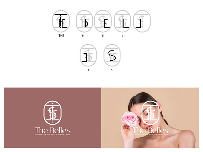 The Belles Logo design beauty logo best logo brand logo branding codmetics logo cosmetics cosmetics brand logo design graphic design letter mark logo logo logo design logofulio the belles logo woman