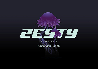 Zesty - Display font branding design display display font font futuristic font logo font modern font retro y2k
