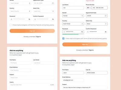 Input/Contact Forms UI ui
