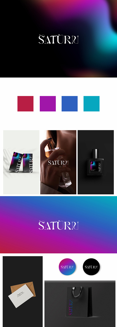 Brand Identity - Saturn brand brand design brand identity branding design fragrance graphic design illustration logo logo design logo identity mockup packaging packaging design perfume