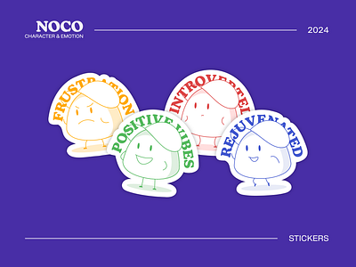 Meet NOCO - Character and Emotion cartoon character chibi cute design emotion expression graphic design introvert modern positive simple sticker vibes