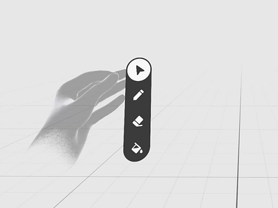 Vertical Finger Menu fingers hand tracking interaction design menu microinteractions prototyping spatial computing spatial design spatial ui toolbar ui ui animation unity3d ux virtual reality vr xr xr interaction toolkit