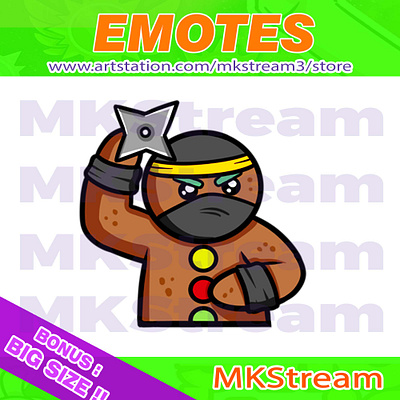 Twitch emotes gingerbread cookies ninja animated emotes anime cookies cookies emotes cute design emoji emotes gingerbeard gingerbread gingerbread emotes illustration ninja ninja emotes shuriken sub badge twitch emotes