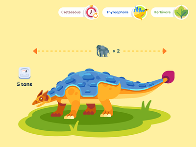 Ankylosaurus animation design graphic design illustration motion graphics vector