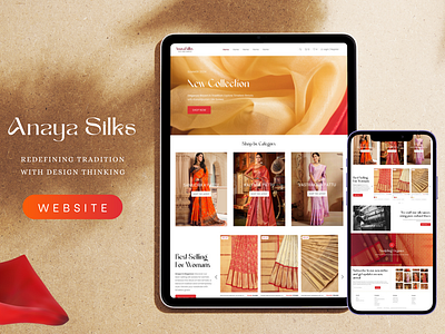 AnayaSilks: Redefining Tradition with Design Thinking animation branding henrich hr kanchipuram silks online shopping website silk saree silk saree online shopping silk saree website ui uiux website design