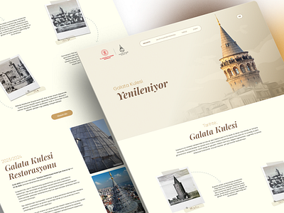 Galata Tower | UI Design date frame galata header hero image history home page illustration image logo project shot tower ui ui design ux website website design