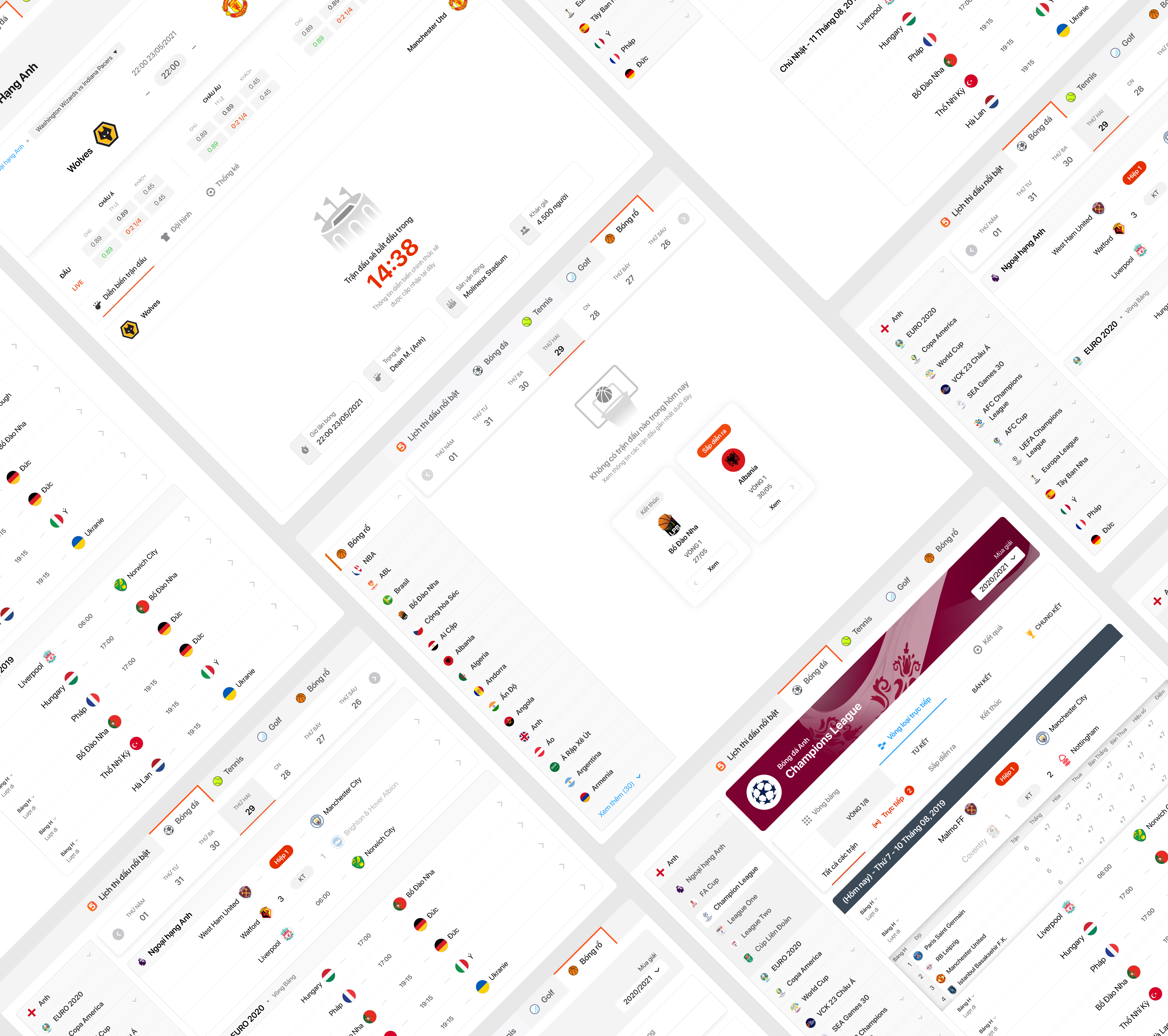 Sport5 - Sports schedule UIUX Design dashboard schedule sport ui