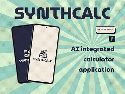 SYNTHCALC: AI integrated calculator app app design graphic design interaction design typography ui ux vector