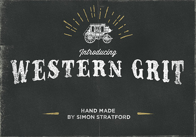Western font Grit hand made typeface display font western font