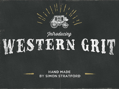 Western font Grit hand made typeface display font western font