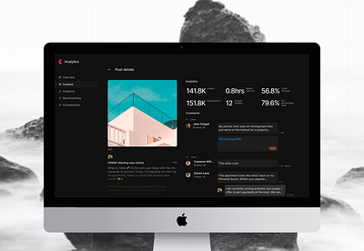 Post Details 👻 analytics content design dashboard data design product design real estate software design ui uiux ux web app