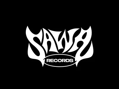SAWA RECORDS calligraphy font lettering logo logotype typography vector