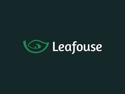 Leafouse branding dual meaning eco graphic design green home house landscape leaf logo minimalist modern real estate vector