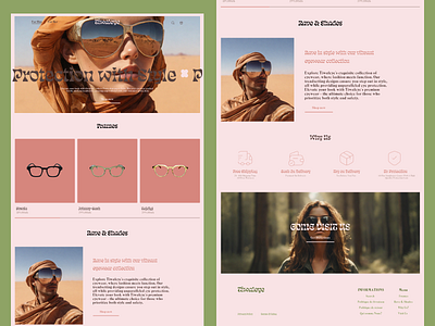 Tiwaleye- E-commerce Website Design branding eyewear protection ui uidesign ux uxdesign web webdesign