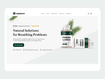 Health Supplement Website Design best ui design creative design design health interface design trending ui ui uidesign ux design website concept