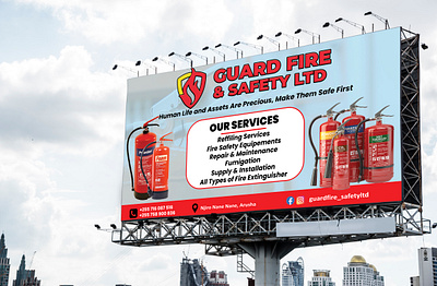 Guard Fire & Safety Ltd Billboard Concept Design adobephotoshop banner billboard branding graphic design illustrator