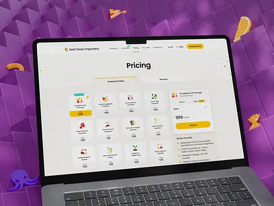 B2B SaaS Platform — Pricing page b2b design figma food foodtech icons page pricing purple saas ui web web design webdesign website