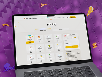 B2B SaaS Platform — Pricing page b2b design figma food foodtech icons page pricing purple saas ui web web design webdesign website