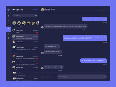 Chat UI chat sytsem chat ui chatbox uiux web application