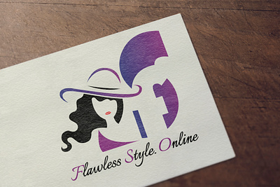 Logo For Flawless Style. Online branding graphic design logo