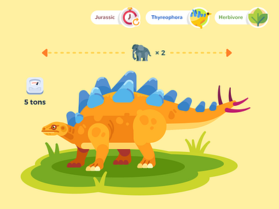 Stegosaurus animation design graphic design illustration motion graphics vector