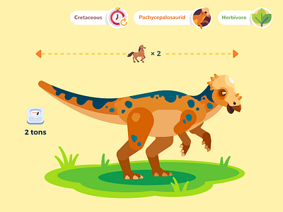 Pachycephalosaurus animation design graphic design illustration motion graphics vector