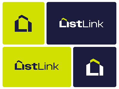 ListLink Real Estate architecture branding brokerage building concept exprimart home house listing logo negative space property real estate roxana niculescu simple wordmark
