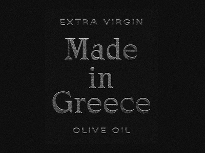 Greek Olive Oil branding type typography