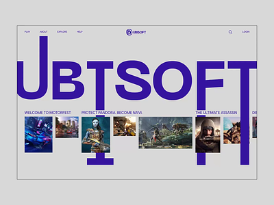 Ubisoft | Corporate website redesign animation design ui ux web