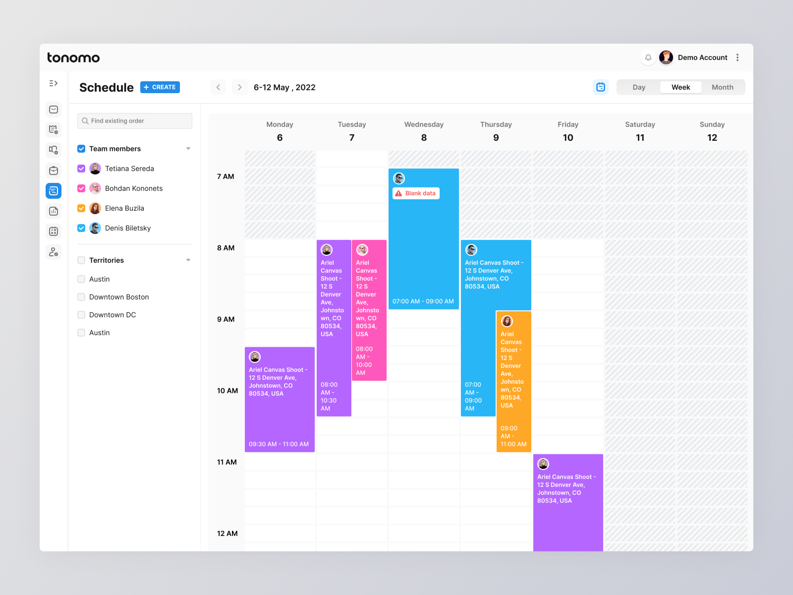 Tonomo: Schedule by Tetiana Sereda for Flatstudio on Dribbble