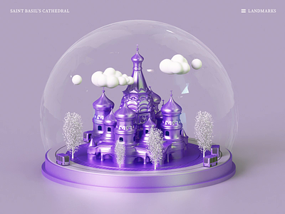 Landmarks - Saint Basil's Cathedral 3d animation branding city crypto game illustration infographic isometric landing page lowpoly motion graphics nft render ui unity vector video web design web3