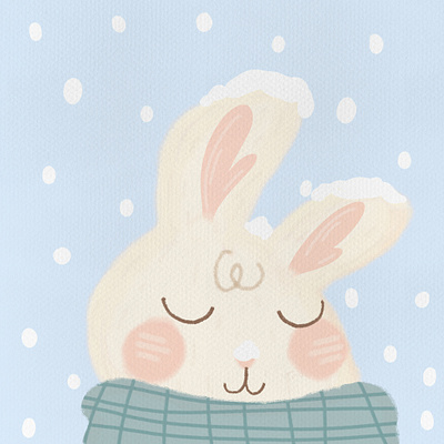 A sweet little bunny childrens illustration cute design graphic design icon illustration logo nursery vector