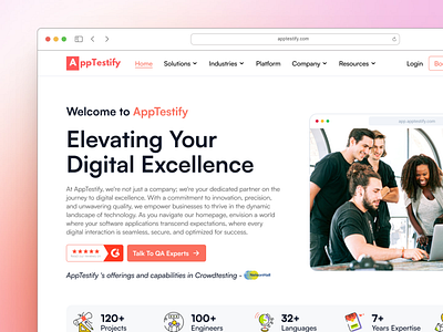 AppTestify : QA Testing Platform Website Design / Ui Design animation branding figma graphic design prototype ui uiux website design