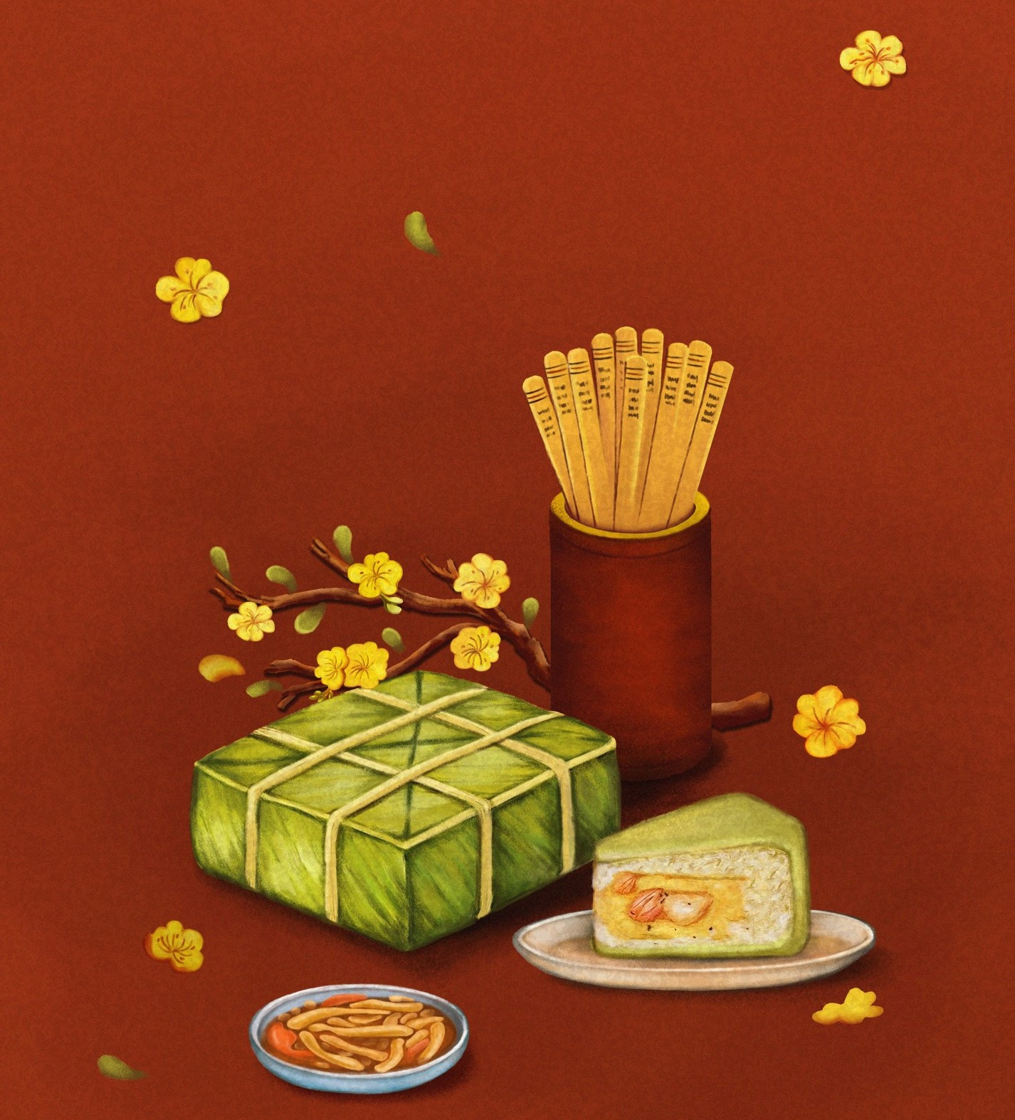 TET Holiday digital pangting graphic design illustration
