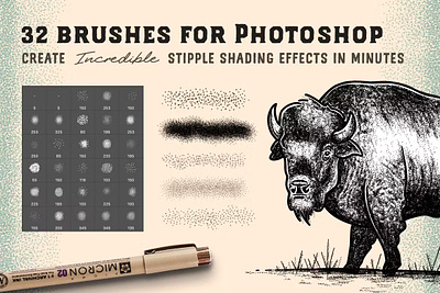 Stipple Brush Set for Photoshop and Illustrator post