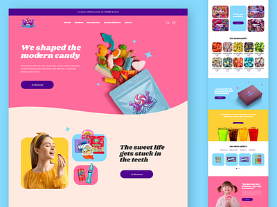 Sweets & Candy Landing Page candy ecommerce candy landing page candy shop candy store candy ui candy web design candy website sweets ecommerce sweets landing page sweets shop sweets store sweets ui sweets web design sweets website