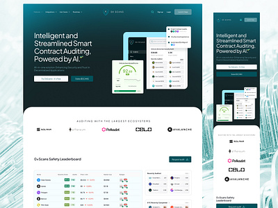 OxScans - AI Auditing Landing Page ai auditing landing page luiuc ui uiux ux web3 website