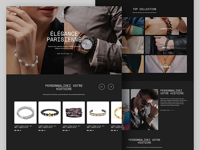 Jewelry E-commerce Website bracelet ecommerce bracelet landing page bracelet shop bracelet store bracelet ui bracelet web design bracelet website jewelry